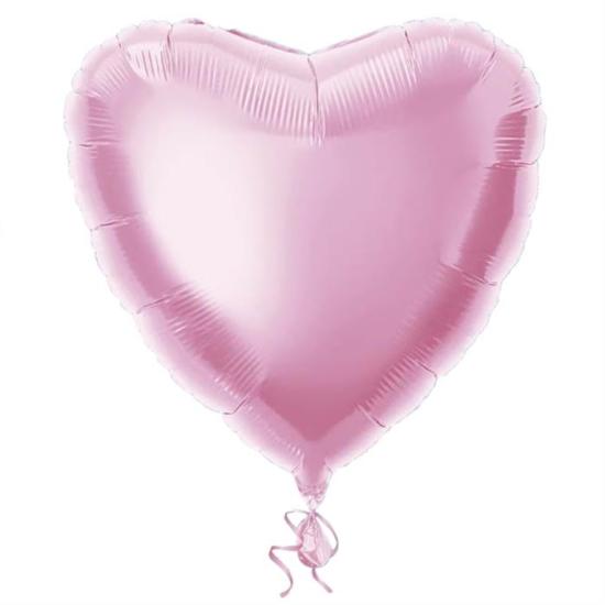 Pembe Kalp Folyo Balon - 60 cm