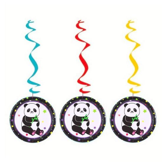 Panda Temalı Sarkıt İp Süs 3’lü