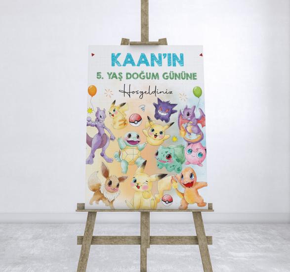 Pokemon Karşılama Panosu Vinil Branda