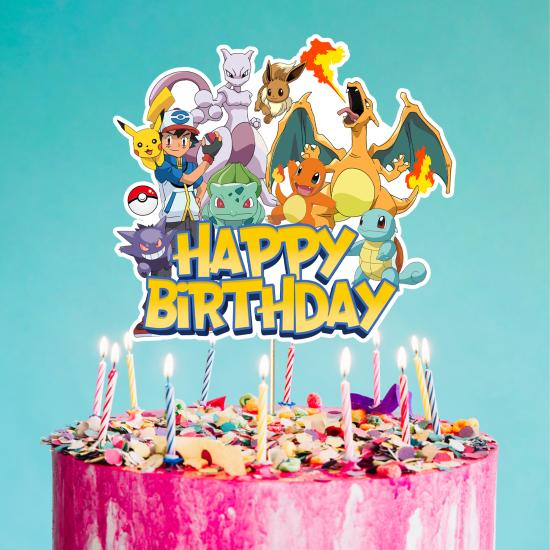 Pokemon Konsepti Happy Birthday Pasta Süsü