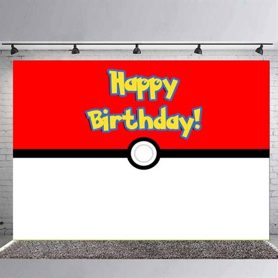Pokemon Pokeball Doğum Günü Branda Afişi