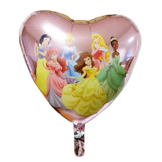 Prensesler Temalı Kalpli Folyo Balon