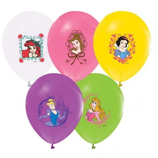 Disney Prensesler Temalı Baskılı Lateks Balon - 5 Adet