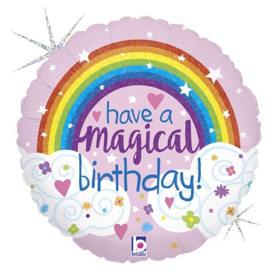 Rainbow Magical Birthday Premium Folyo Balon