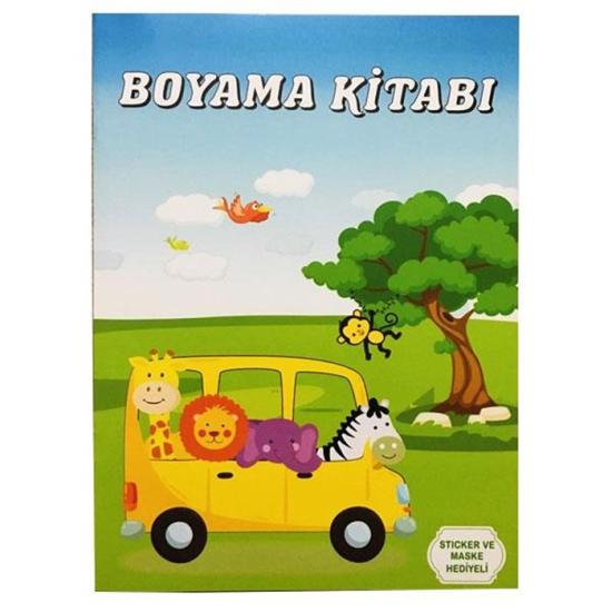 Safari Temalı Boyama Kitabı (Sticker+Maskeli)