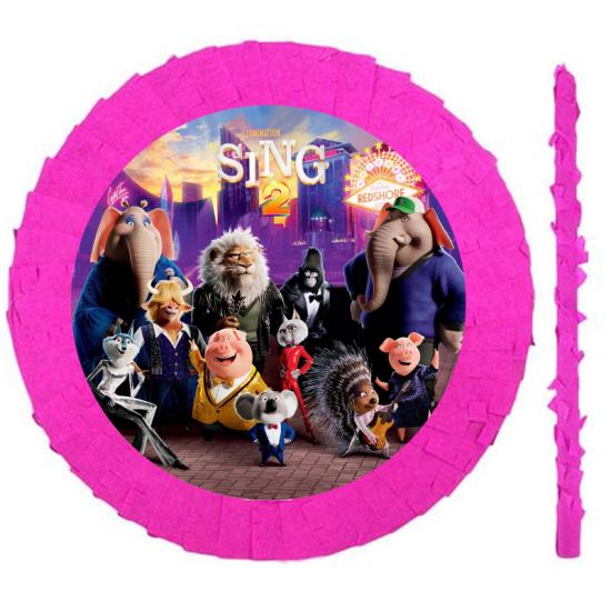 Sing 2 Konseptli Pembe Pinyata 