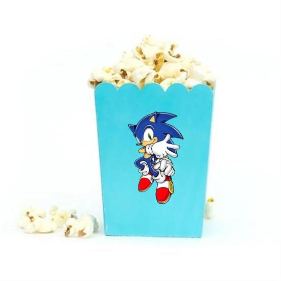 Sonic Konseptli Mısır Popcorn Kutusu 5 Adet