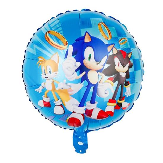 Sonic Temalı Yuvarlak Folyo Balon