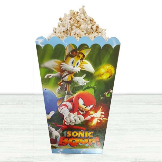 Sonic Temalı Mısır Popcorn Kutusu 5 Adet