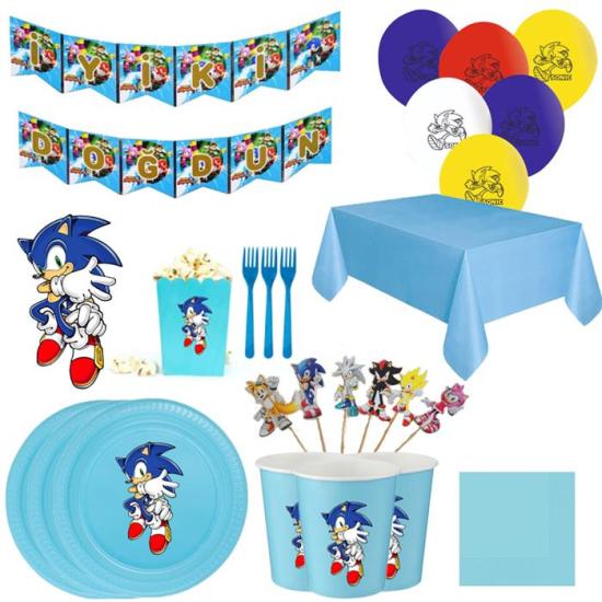 Sonic Temalı Doğum Günü Seti 10 Kişilik