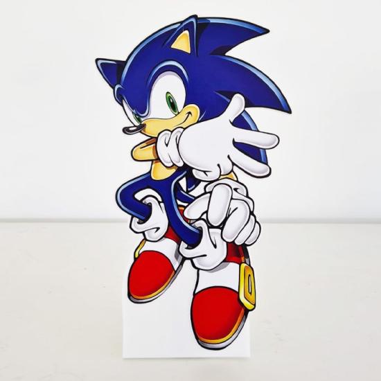 Ayaklı Dekor Pano - Sonic Temalı - 30 cm