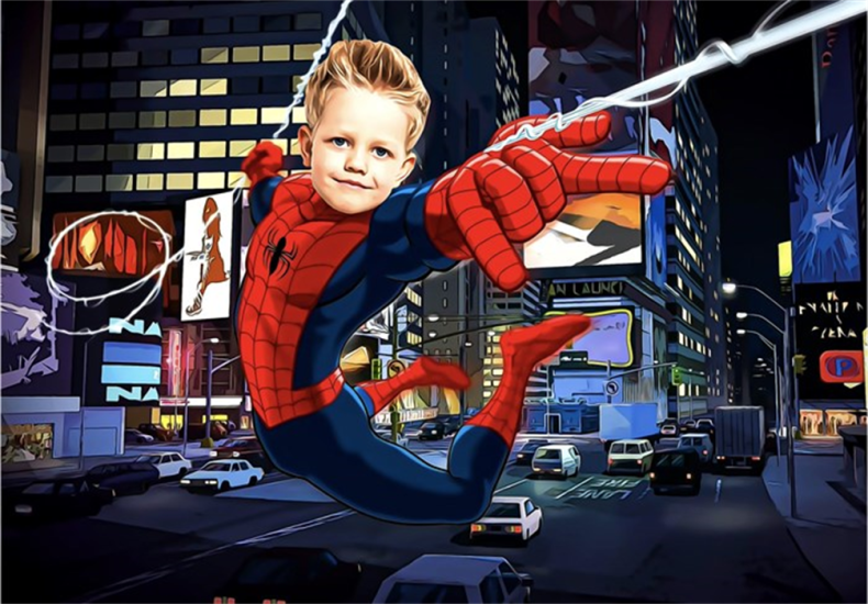 Spiderman Kişiye Özel Portre Afişi