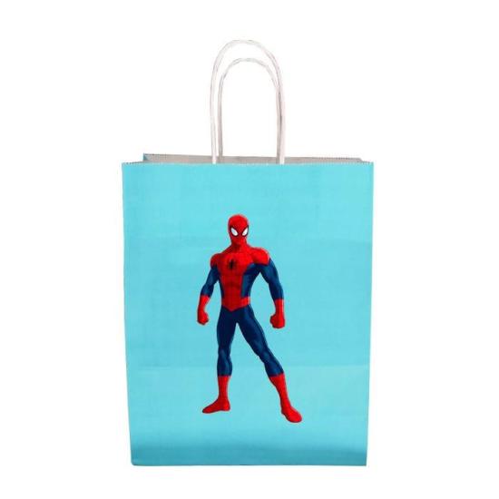 Spiderman Temalı Karton Hediye Çanta