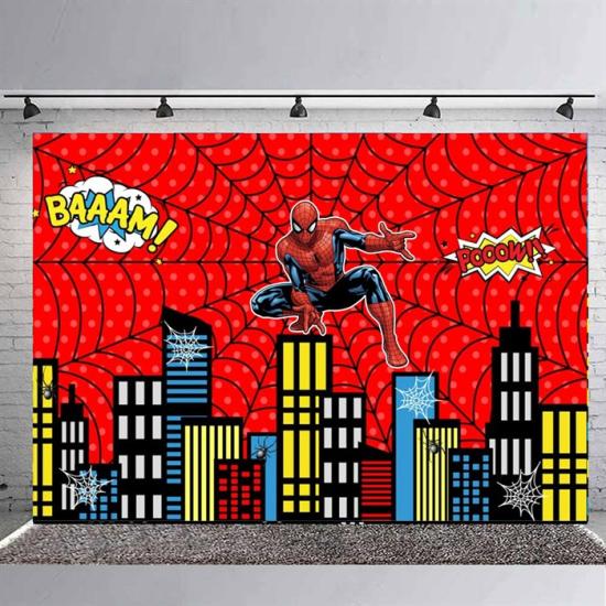 Spiderman Konseptli Doğum Günü Branda