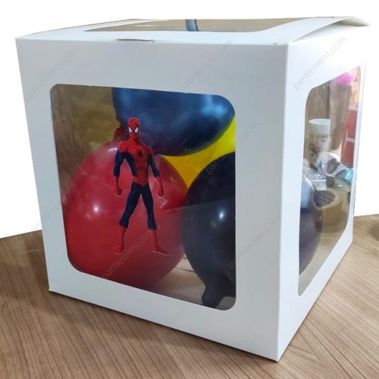 Spiderman Konseptli Şeffaf Kutu Seti 25 cm