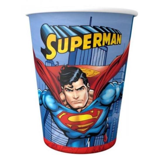 Superman Temalı Doğum Günü Temalı Karton Bardak 8’li