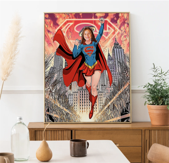 Super Girl Poster - Kişiye Özel