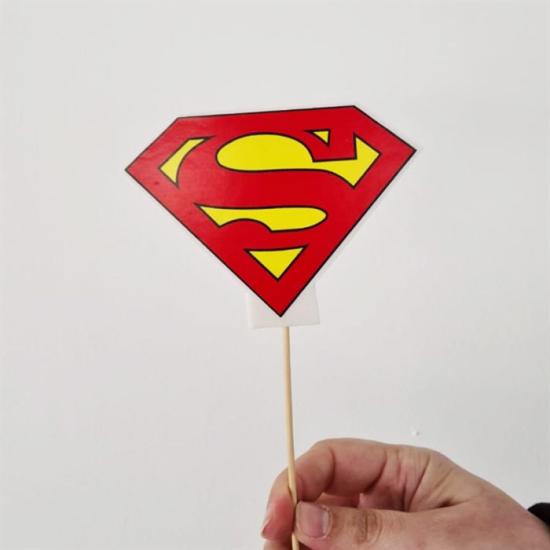 Superman Temalı Çubuklu Maket Süs