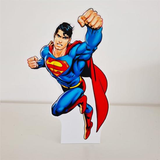 Superman Temalı Ayaklı Dekor Pano 30 cm