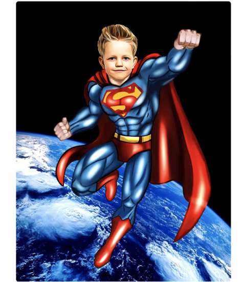 Superman Temalı Kişiye Özel Poster