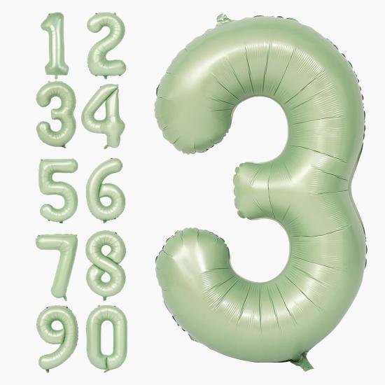 Su Yeşili Rakam Folyo Balon 80 cm Seçenekli