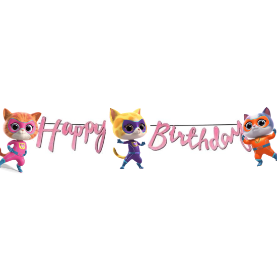 Super Kitties Konseptli Happy Birthday
