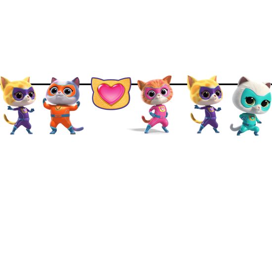 Super Kitties Konseptli Karakter Banner