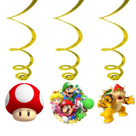 Super Mario Temalı Sarkıt Asma İp Süs 3’lü