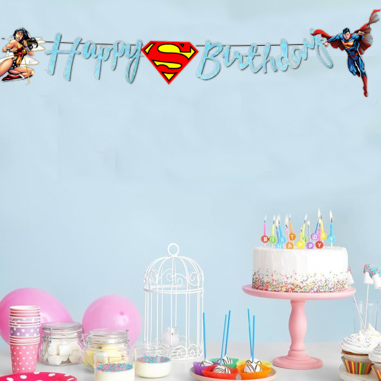 Superman Konseptli Karakterli Happy Birthday