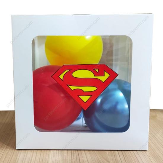 Superman Konsept Şeffaf Kutu Seti 25 cm