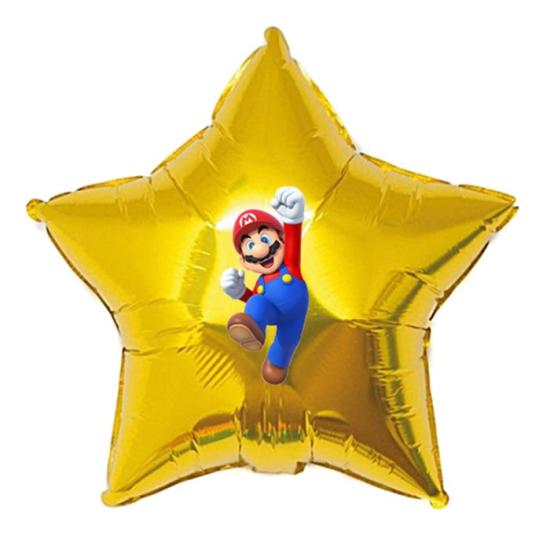 Super Mario Konsepti Yıldız Folyo Balon