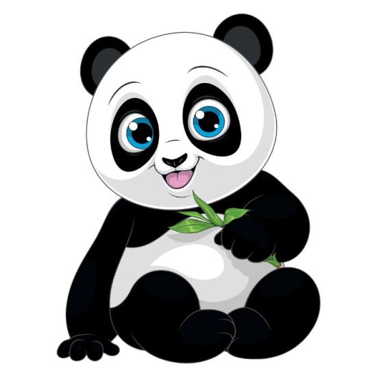 Panda Konseptli Sticker 12 cm 1 adet