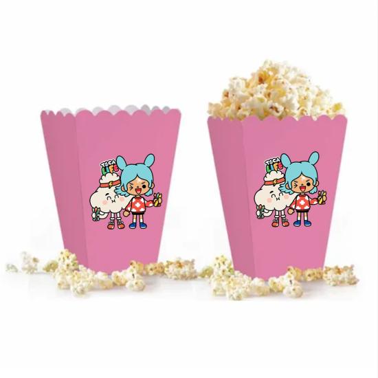 Toca Life World Temalı Pembe Popcorn Kutusu 5’li