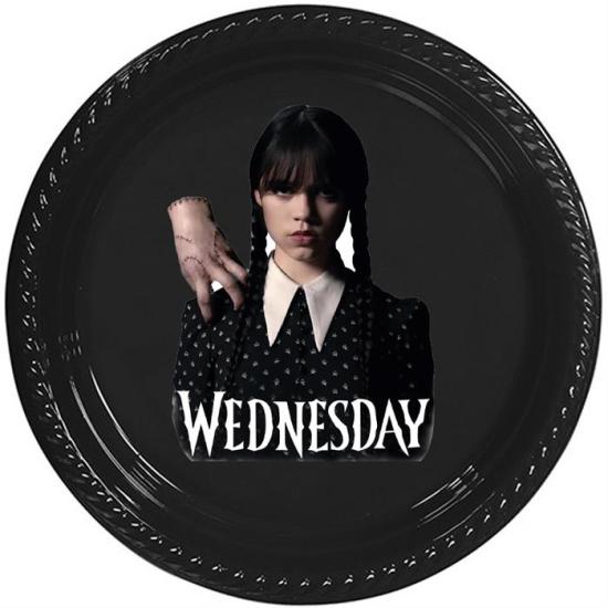 Wednesday Temalı Stickerlı Tabak - 5 Adet