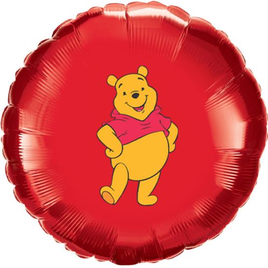Winnie The Pooh Konsepti Yuvarlak Folyo Balon
