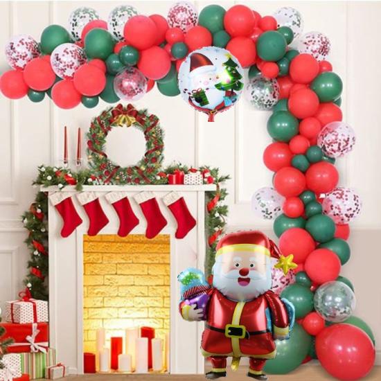 Yılbaşı Konseptli Noel Babalı Zincir Balon Seti