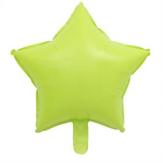 Yıldız Yeşil Makaron Folyo Balon - 40 cm