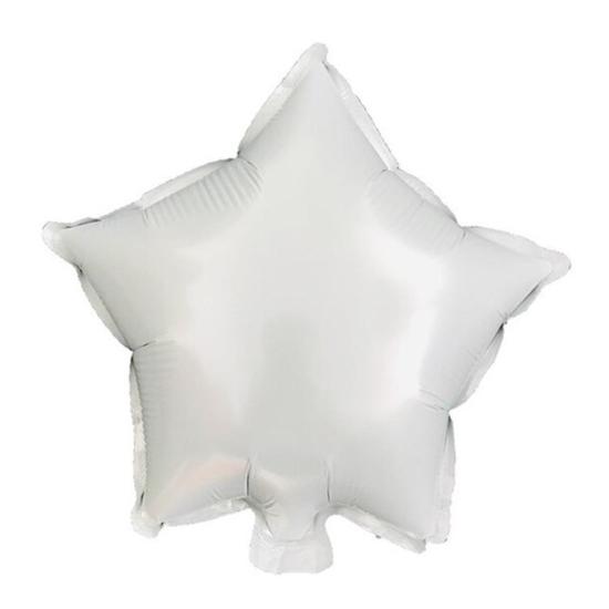 Beyaz Yıldız Folyo Balon 40 cm