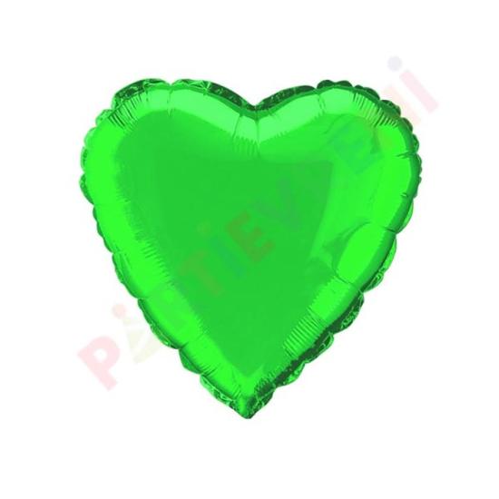 Kalp Şeklinde Yeşil Folyo Balon - 40 cm