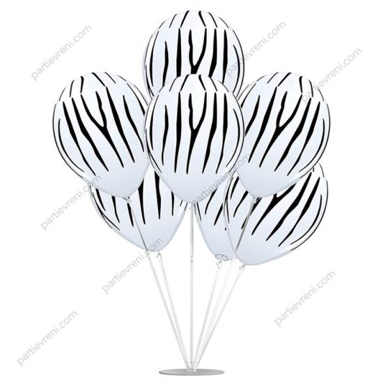 Zebra Desen Balonlu Ayaklı Balon Standı