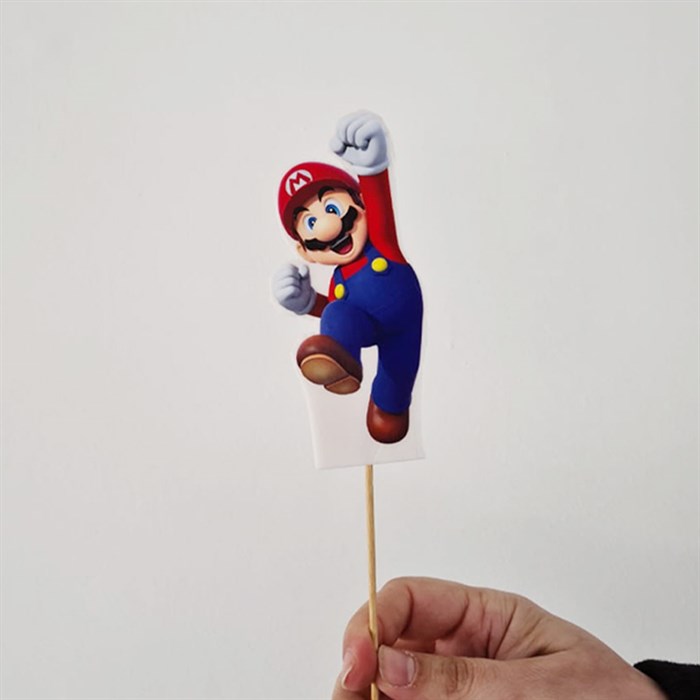 Super Mario Temalı Çubuklu Maket Süs