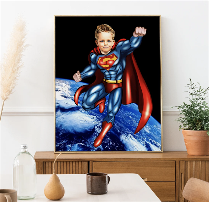 Superman Temalı Kişiye Özel Poster