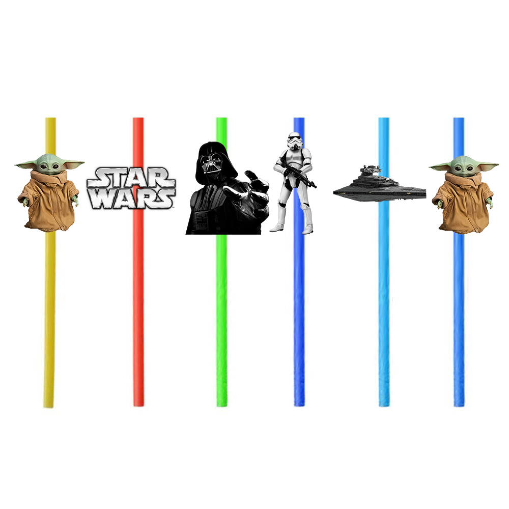 Star Wars Konseptli Plastik Pipet