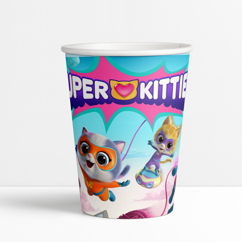 Super Kitties Temalı Karton Bardak 8’li