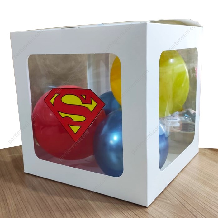 Superman Konsept Şeffaf Kutu Seti 25 cm