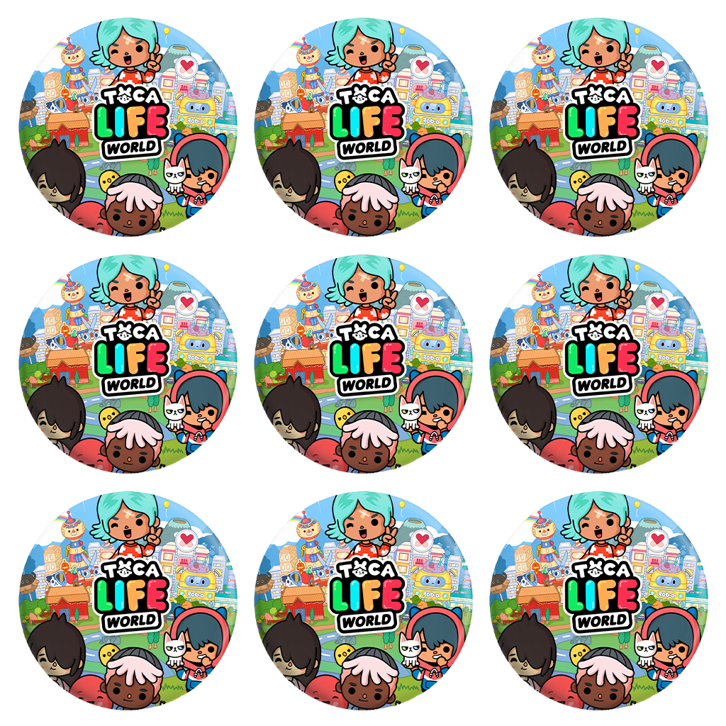 Toca Life World Temalı Etiket 5 cm 10’lu