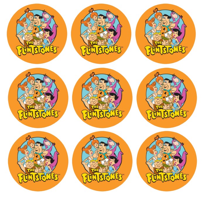 Taş Devri Temalı Sticker 10 Adet - 5 cm