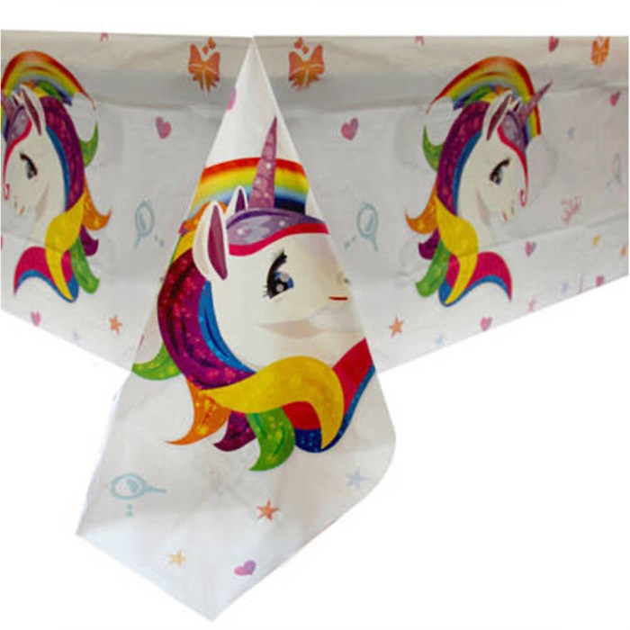 Unicorn Temalı Parti Malzemeleri Masa Örtüsü 120x180 cm