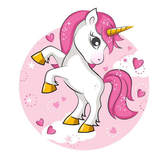 Unicorn Konseptli Sticker 12 cm 1 adet