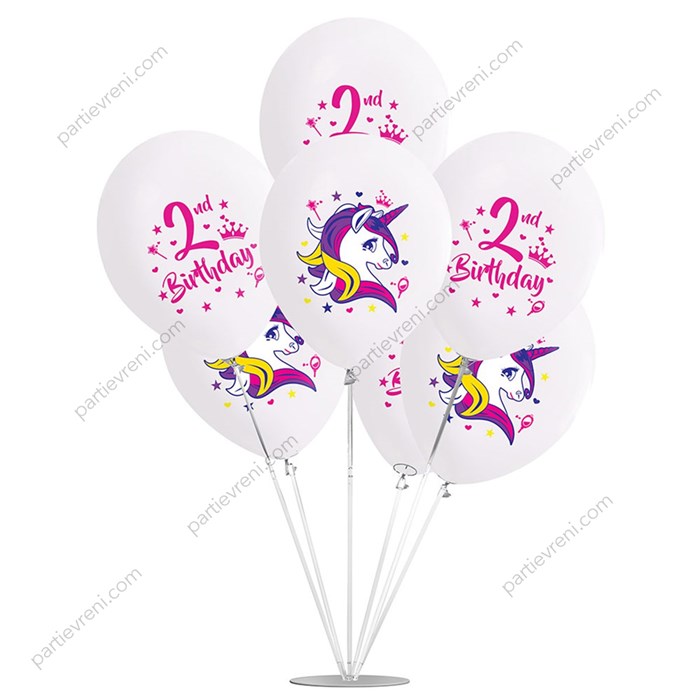Unicorn 2 Yaş Balonlu Ayaklı Balon Standı